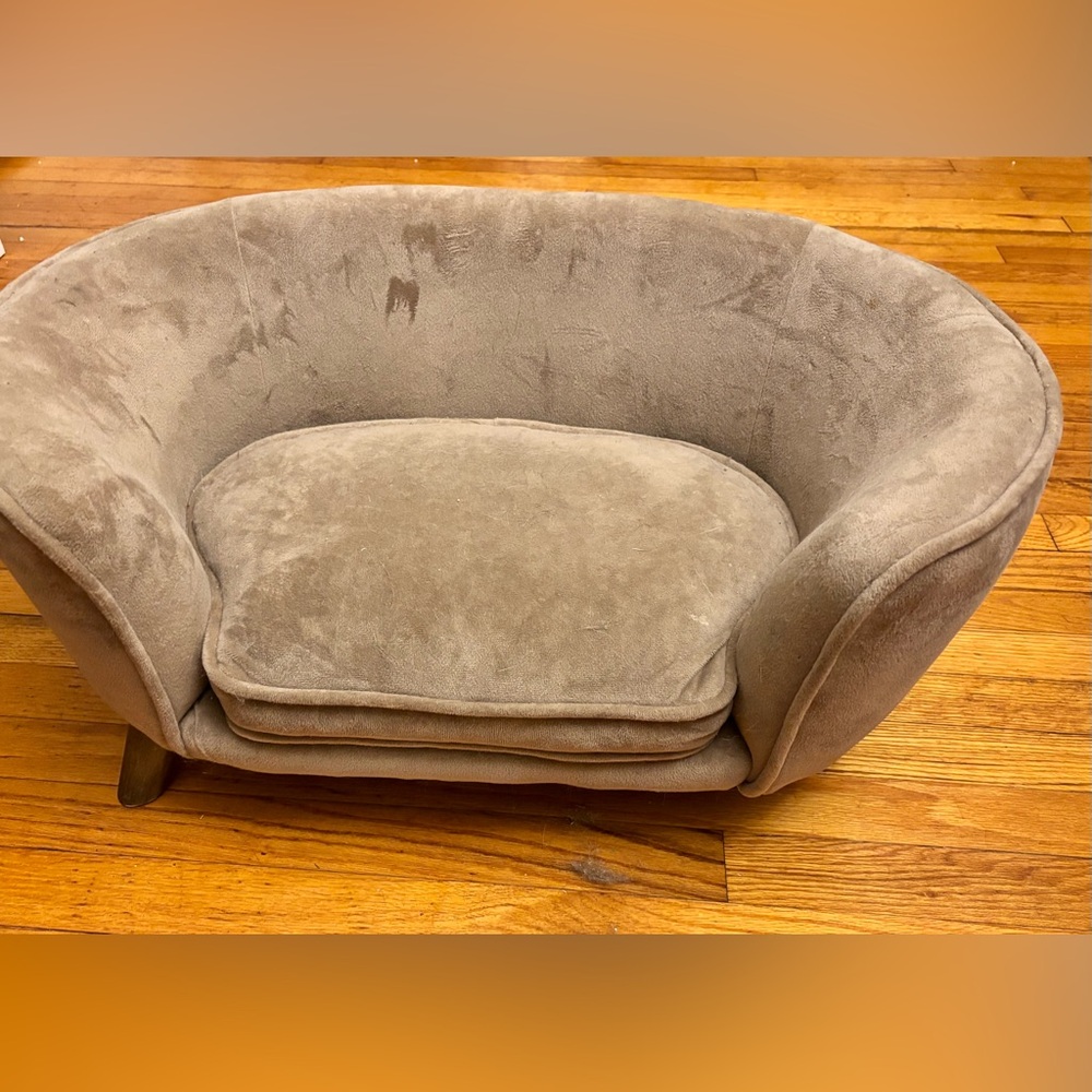 Tan Suede Accent Pet Couch